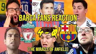 BARCA FANS REACTION TO LIVERPOOL 4 - 0 BARCELONA (THE MIRACLE OF ANFIELD) | FANS CHANNEL