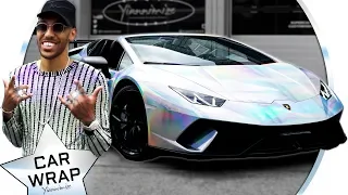 Aubameyang Wraps His Lamborghini Huracan in Incredible Holographic Chrome