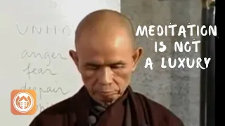 Meditation Is Not a Luxury | Thich Nhat Hanh (short teaching video)