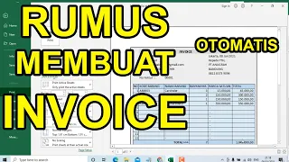 Membuat INVOICE Di Excel Dengan Waktu & Nomor Faktur Otomatis