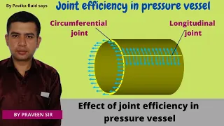 Effect of joint efficiency in pressure vessel