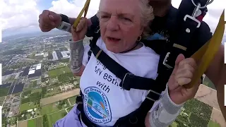 85-year-old woman goes skydiving to celebrate birthday