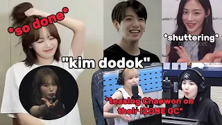 Idols reactions to Chaewon's cute mistake during their concert (it got viral)