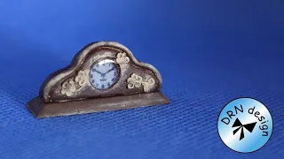 Polymer Clay Miniature - Mantle Clock