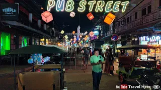 Pub Street, Siem Reap, Cambodia (2024) (4K) WALKING TOUR