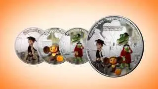 Cheburashka Crokodile Gena Cook Islands 2013 Cartoon Soyuzmultfilm 1oz Silver Coin