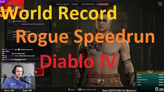 World Record! Rogue's First Speedrun! 4:38:53 - Diablo 4