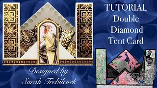 🔶️🔷️ How to Tutorial Double Diamond Tent Card fold perfect for Art Deco #cardmaking #craft #artdeco