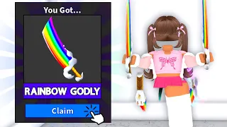 How TO GET FREE RAINBOW GODLY in Roblox Murder Mystery 2!