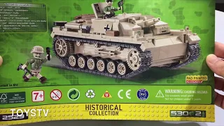 {玩具堂} 心水評測 #42 Cobi #2529 Stug III D German WWII Afrika Korps Assault Gun TOYSTV Unbox