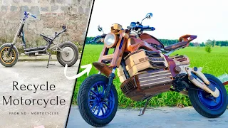 Recycle Old Bicycle Into Super Motorcycle #2023