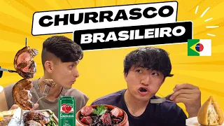 JAPONÊS comendo CHURRASCO brasileiro pela 1° vez