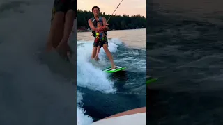 3 year old LOVES Wake Surfing!!