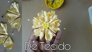 Flor de Tecido de Cetim,Modelo Novo Lindíssima / Sandra Monteiro