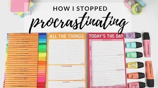 How I stopped procrastinating | tips for productivity