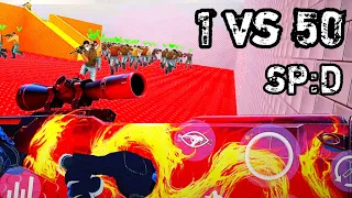 1 VS 50 strike port destruction!! 1 игрок против 50 ботов (эксперимент)