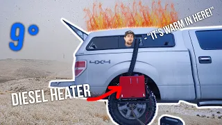 Using a DIESEL HEATER For Cold Weather Truck Camping