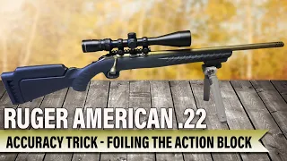 Ruger American 22 Accuracy Trick - Aluminum Bedding