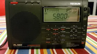 Tecsun PL-660 Radio Taiwan  on 5.800Mhz at 0100 UTC 4/26/20