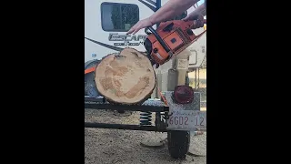 husqvarna 162se, cutting real sticky pine