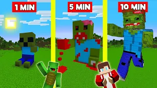 ZOMBIE BUILD BATTLE CHALLENGE In Minecraft - NOOB VS PRO - Maizen Mizen Mazien Parody