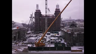 Jan 2024 Salt Lake Temple Square construction time-lapse