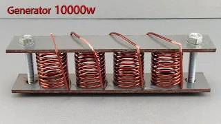 how to make free electricity energy 10000w with four pieces copper wire / real free electricity