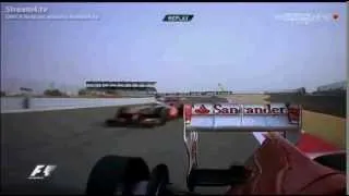 Felipe Massa Tyre Puncture - 2013 Bahrain