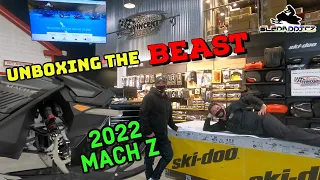 UNBOXING THE BEAST! | 2022 Ski-Doo Mach Z | Meet Ambassador Corey Jinks | Team Vincent Motorsports