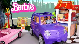 Barbie & Ken Doll Family Preschool & Drive Thru Adventures