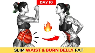 Do This 30-Min STUBBORN BELLY FAT and SLIM WAIST Workout | 2 WEEK Weight Loss Challenge : DAY 10