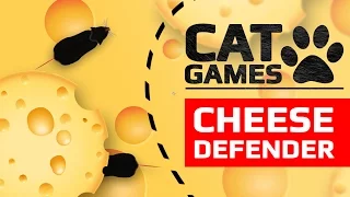 CAT GAMES - 🐭 CHEESE DEFENDER (ENTERTAINMENT VIDEOS FOR CATS TO WATCH)