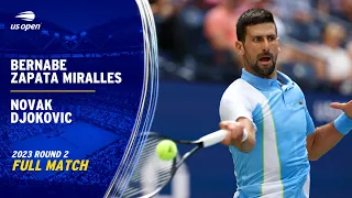 Bernabe Zapata Miralles vs. Novak Djokovic Full Match | 2023 US Open Round 2