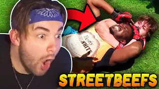 KingWoolz Reacts to NEW STREETBEEFS Fights!! (CRAZY)