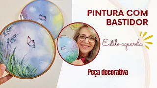 Arte no Bastidor: Técnica de Pintura em Tecido com Estilo Aquarela -  Passo a Passo EP - 198