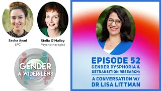 EPISODE 52 - Gender Dysphoria and Detransition Research: A Conversation with Dr Lisa Littman