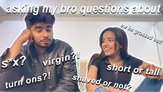 Asking AWKWARD Questions Girls Are Too Afraid To Ask W/My Desi Bro|VRIDDHI PATWA