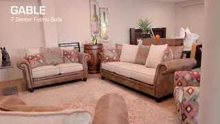 7 Seater Fabric Sofa - Gable | Furniture Palace