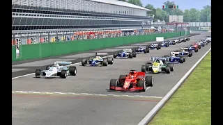 Ferrari F1 2018 vs All Williams F1 Cars - Monza