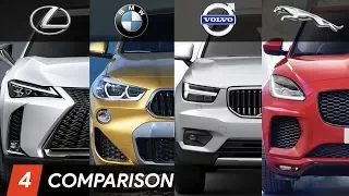 2019 Lexus UX Vs BMW X2 Vs Volvo XC40 Vs Jaguar E Pace ► Design & Dimensions Comparison