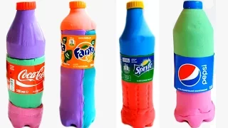 Coca Cola, Pepsi, Fanta, Sprite Kinetic Sand Rainbow Mad Mattr How to Make for Kids