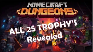 Minecraft Dungeons News - All 25 Trophy's Revealed