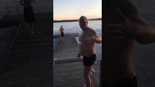 Finland man go to frozen lake