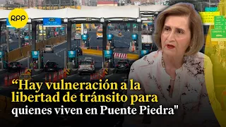 Sobre peaje en Puente Piedra: Luz Pacheco indica que el arbitraje no vela por el ciudadano