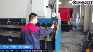 cnc Electro-hydraulic press brake and cnc bending machine with E21 NC Controller system 200t4000