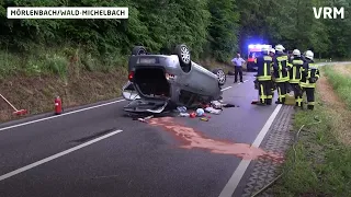 Auto überschlägt sich auf L3120 bei Mörlenbach