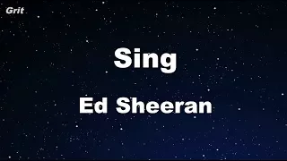 Sing - Ed Sheeran Karaoke 【No Guide Melody】 Instrumental