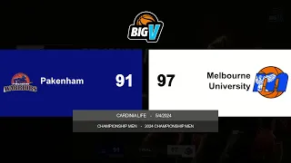 BigV Champ Men - Pakenham vs Melbourne University - Round 7