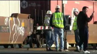 Train slams into tractor trailer