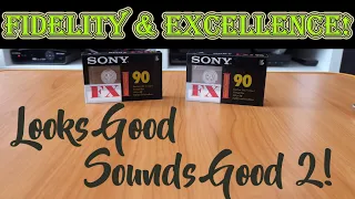 Unwrapping and testing SONY FXI 90 from 1990 type I made in Thailand audio cassette 50fps!